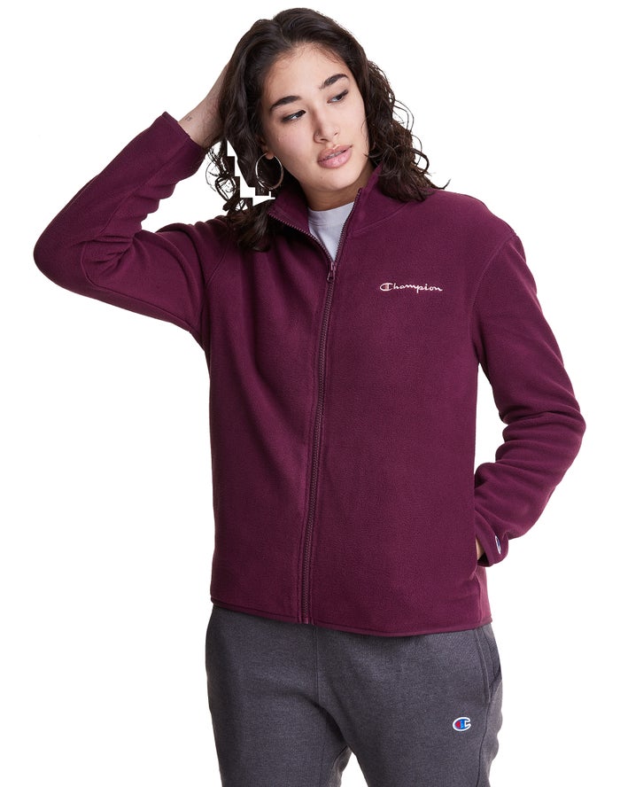 Champion Jas Dames - DonkerPaars - Polar Fleece Full Zip Mock Neck ( 805369-MOS )